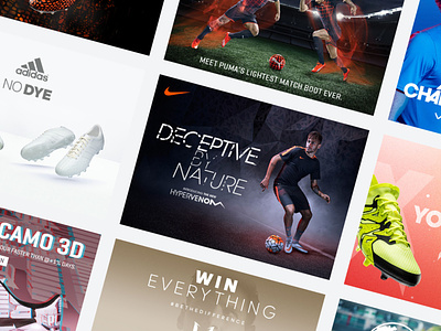 Unisport Campaigns ⚽️🥅 adidas branding campaign campaigns design football landing page nike puma soccer sport unisport