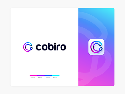 Logo - Cobiro app branding colorful design gradient icon logo typography vector