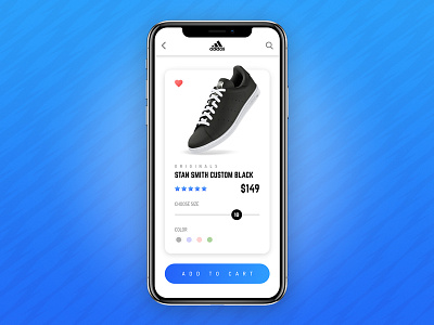 Shot Adidas Store adidas app blue brand branding shoe store ui ux