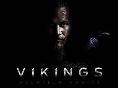 HBO - Vikings artwork art concept creative dark face font photography portrait vikings