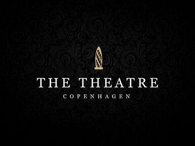 The Theatre Logo 🎭 black branding creative design gold illustration logo logo design logodesign luxury movies theatre typography vector white