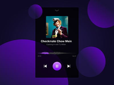 Podcast Player app black cover design gradient gradient color music music app music player ui player podcast purple ui ux