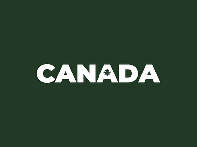 Canada Logo 🇨🇦 branding canada creative design forest green illustration logo logo design logodesign nature travel tree type design typeface typography vector white