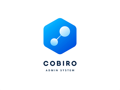 Cobiro Admin System Logo animation blue branding creative design gradient icon identity illustration logo motion typography vector