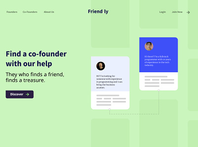 Hero Section - Friend.ly hero section web design