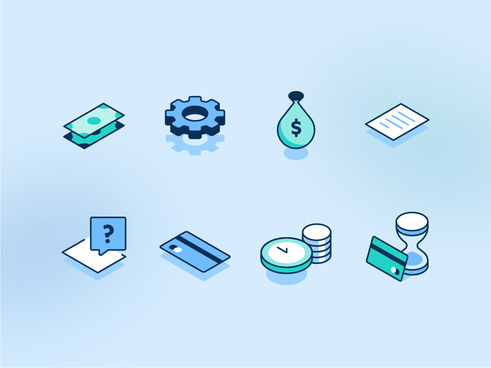 Pandemic Finance Icons balance bank cash clean covid19 credit credit card expense finance icons illustration isometric lines money money bag pandemic payment