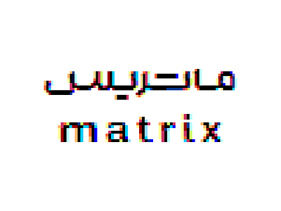 Matrix Computer arabic bilingual logo logotype matchmaking persian type typography