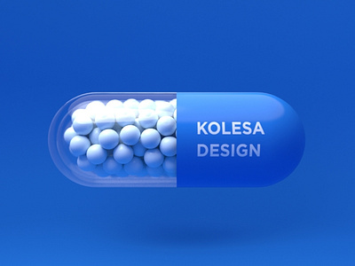 3d Brand Illustration for Kolesa Design 3d branding c4d cinema4d design illustration medicine pill redshift render