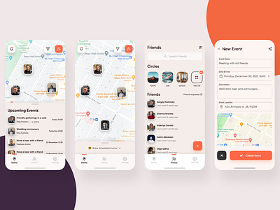 Circles: Meeting App app design dribbble mobile ui ui elements