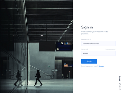 Sign in UI challenge daily 100 challenge dailyui design experience interface login page minimal sketch ui ux