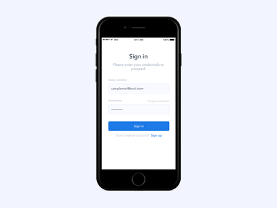 Sign in UI mobile app daily daily 100 challenge dailyui design digital experience form interface login loginpage minimal signin signup ui uiux ux