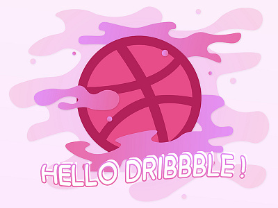 Hello Dribbble ! dribbble first shot hello illustration