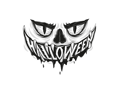 Halloween Illustration halloween illustration scary typo typography vector