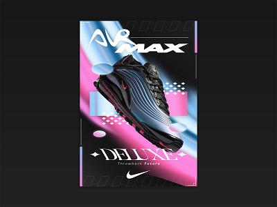 Air Max Deluxe Poster advertisement air max branding nike poster typo typography