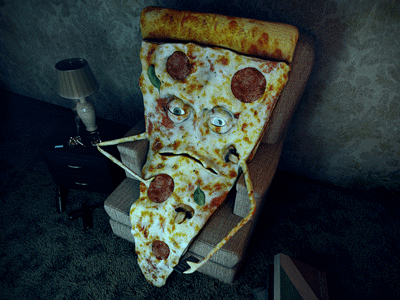 My Spirit Animal 3d animation c4d cinema4d pizza