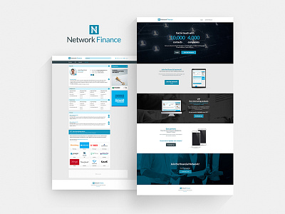 Network Finance blue finance grey network