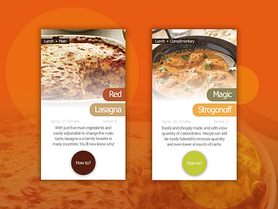 Recipe app concept concept food recipe ui