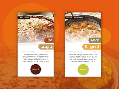 Recipe app concept