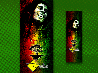 Shape Bob Marley art longboard photoshop skate skateboard