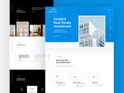 OI Properties clean illustration investment minimal property management real estate typography ui ux website