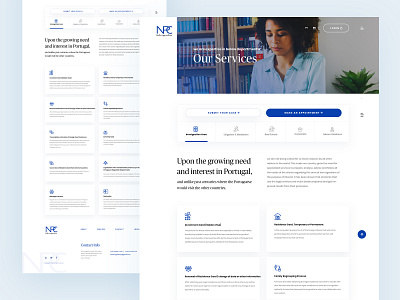 NRC Services advogado clean design lawyer minimal service service page services services page ui