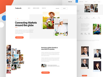 Tradecafe - Homepage clean concept creative design desktop flat minimal simple typography ui ux web