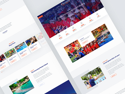 International School Website clean flat minimal modern school ui university ux white