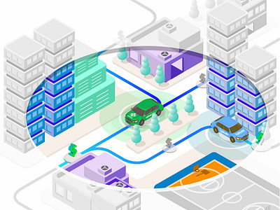 Isometric Illustration adverttu behzad bluebird creative design illustration isometric isometric art isometric design ui ux vector web