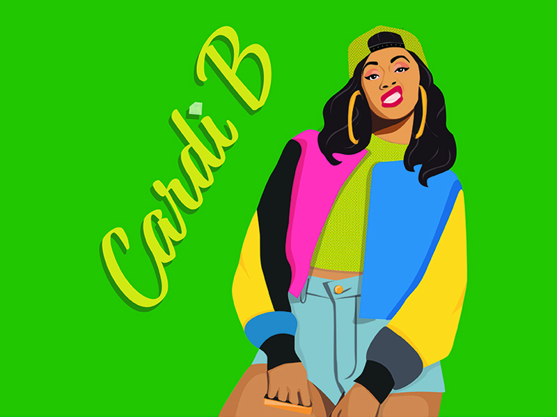 Cardi B Drawing Svg