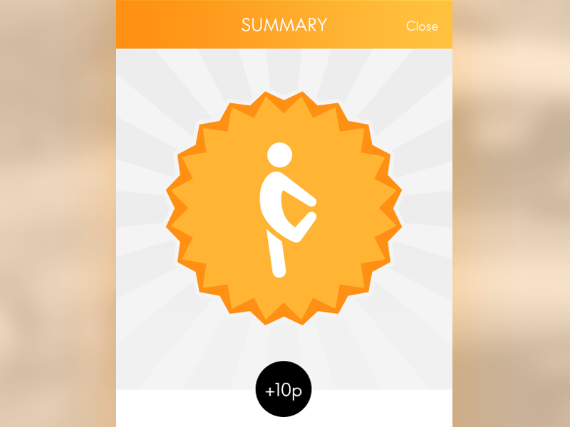 Reward/Share Screen app android ios iphone reward summary share
