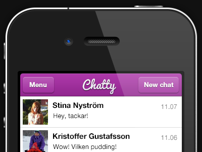Chatty app scetch