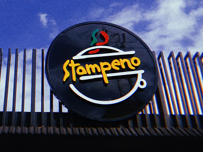 Stampeno Cafe advertising branding cafe graphic design logo resturant