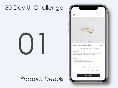 Day 1 - Products Details Screen details minimal product sleek ui ux