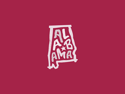 Alabama for America alabama bama crimson crimsonride rolltide state states typography typography design unitedstates universityofalabama us usa