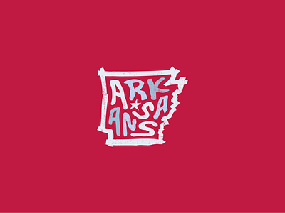 Arkansas for America arkansas design littlerock razorbacks states typography unitedstates us usa