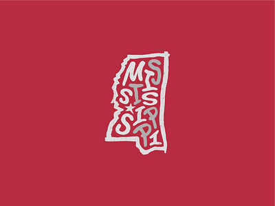 Mississippi for America america art design jackson lettering mississippi mississippi state typography united states of america us usa