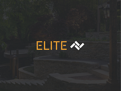 Elite Hardscapes Wordmark architecture brand branding brick cement construction constructor contractor elite hardscape hardscapes logo logo design mastercraft paver pavers paving tool trade typography