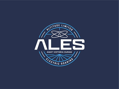 ALES Logo ales aviation badge crest flight flying future futuristic insignia logo seal shield space space exploration space flight space mountain