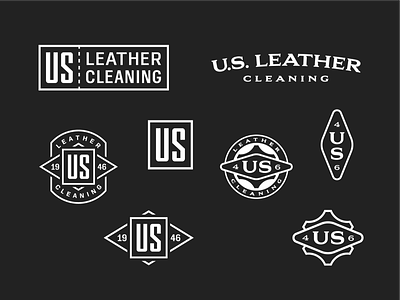 US Leather Cleaning Work In Progress brand dry cleaning dry cleaning logo leather leather care leather clean leather cleaning leather cleaning brand leather cleaning brand design leather logo leather wordmark logo logo design logos wordmarks