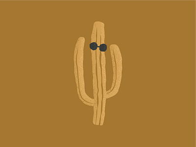 Cactus Face arizona brush cacti cactus cactus glasses desert design drawing grain illu illustration plant saguaro scatter texture vector