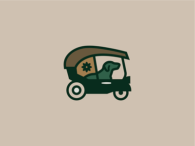 Mocha Pup in Tuk Tuk car cart dog dog logo dogs indonesia lab labrador labrador retriever logo logo design malaysia philippines singapore thai thai flower thai logo thailand tuk tuk vietnam