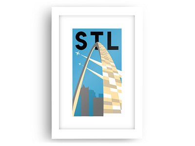 STL arch gateway illustration minimalism missouri poster st.louis stl travel poster vector vector art