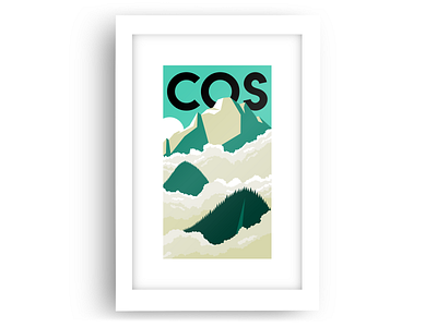 COS colorado colorado springs cos design illustration minimalism pikes peak poster the incline travel poster vector vector art