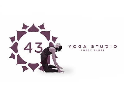 Yoga Studio 43 43 brand brand identity branding forty three logo logodesign rebrand rebranding studio yoga yoga logo