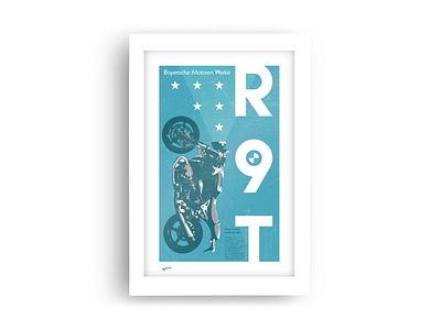 R9T Poster bavaria bike bmw moto motor motorcycle poster poster art r9t vector vector art