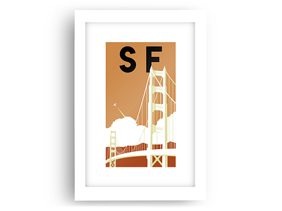 SF bay area california golden gate golden gate bridge minimalism minimalist poster poster san francisco sf sf bay area travel poster vector vector artwork