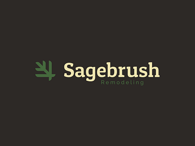 Sagebrush Remodeling brand branding bush carpenter carpentry construction contractor gruene home remodeling logo logo design remodeling sage sagebrush texas