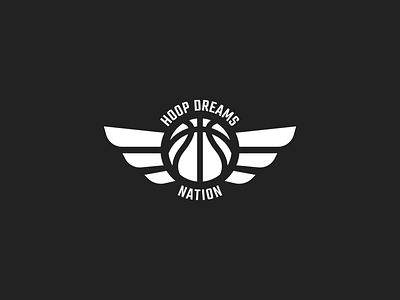 Hoop Dreams Nation basketball basketball wings brand branding dreams hoop hoop dreams nation logo minimalism nation vector wings youth basketball