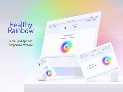 Healthy Rainbow - SocialGood App and Responsive Website app design responsive ui ux website