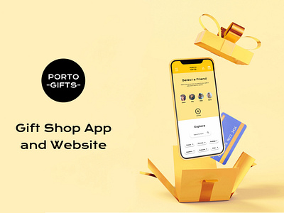 Porto Gifts - Gift Shop App and Website app e commerce figma google local store shop ui ux design website